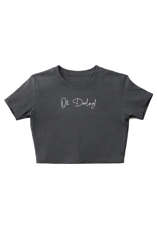 Contour Crop Top - Grey