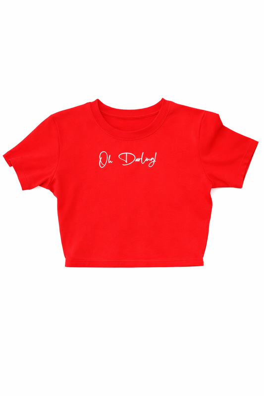 Contour Crop Top - Red