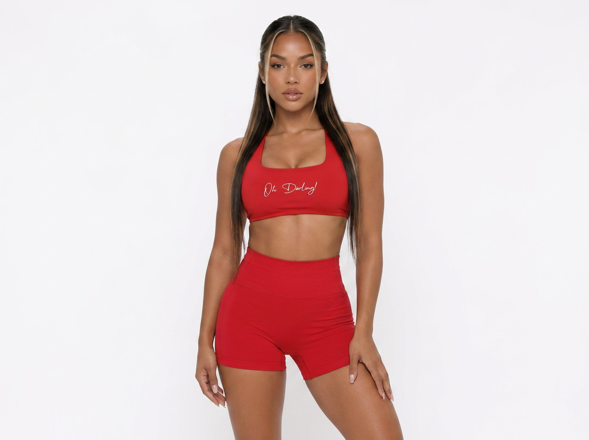 Explosive Power Sports Bra — Red